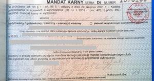 widok mandatu karnego