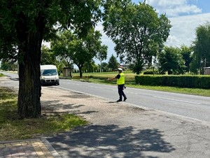 Policjanci z radziejowskiej drogówki podczas wojewódzkich działań &quot;Prędkość&quot;