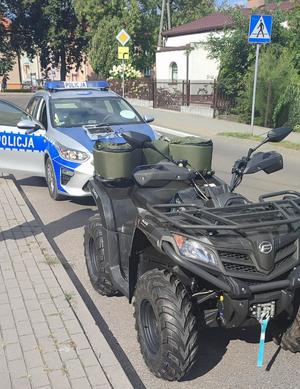 radiowóz i quad
